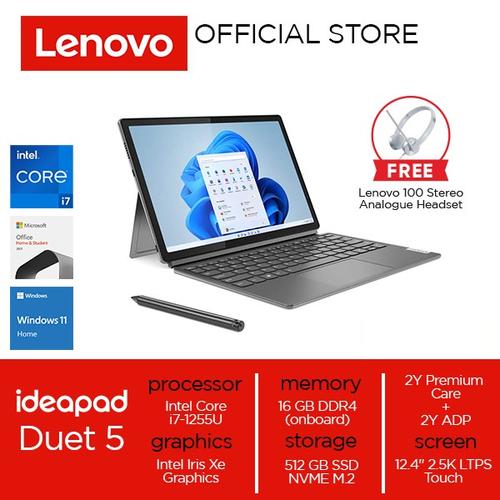 [EZO.2000531] Lenovo IdeaPad Duet 5i 12IAU7 Core i7-1255U 16GB 512GB W11 OHS