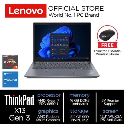 [EZO.2000536] Lenovo ThinkPad X13 Gen 3 (AMD) Ryzen 7 PRO 6850U 16GB 512GB W11Pro