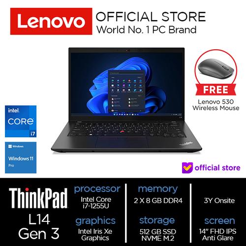 [EZO.2000538] Lenovo ThinkPad L14 Gen 3 (Intel) Core i7-1255U 16GB 512GB SSD W11Pro