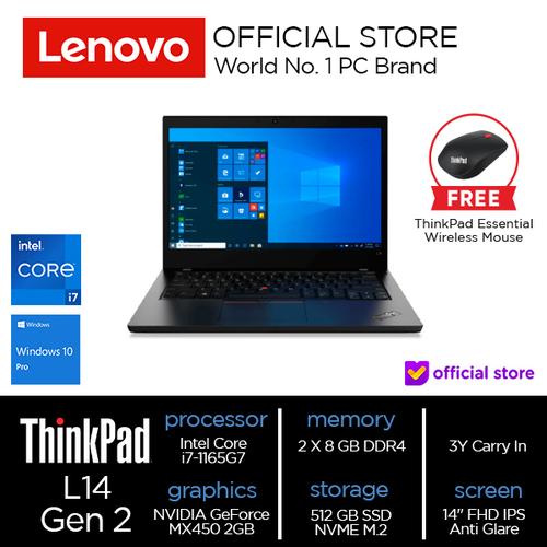 [EZO.2000551] Lenovo ThinkPad L14 G2 Core i7-1165G7 16GB 512GB MX450 W10 Pro