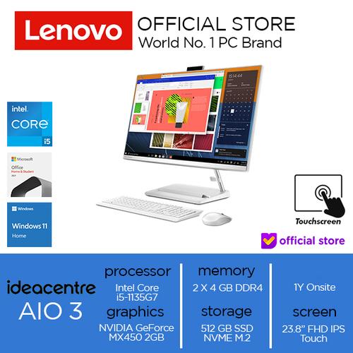 [EZO.2000555] Lenovo IdeaCentre AIO 3 24ITL6 Core i5-1135G7 8GB 512GB MX450 W11 OHS