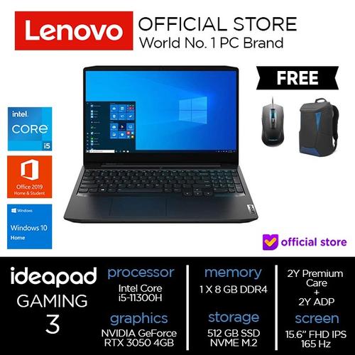 [EZO.2000563] Lenovo IdeaPad Gaming 3 Core i5-11320H 8 GB 512 SSD RTX 3050 4GB SP