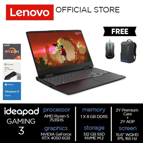 [EZO.2000567] Lenovo IdeaPad Gaming 3 15ARH7 Ryzen 5 7535HS 8GB 512GB RTX4050 6GB