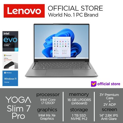 [EZO.2000584] [Tukar Tambah] Lenovo Yoga Slim7Pro 14IAP7 Core i7-1260P 16 1TB W11OHS