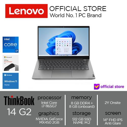 [EZO.2000603] Lenovo ThinkBook 14 G2 ITL Core i7-1165G7 16 GB 512 SSD MX450 W11 OHS
