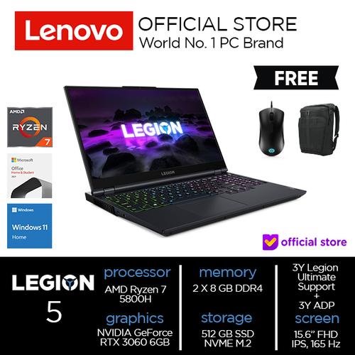 [EZO.2000610] Lenovo Legion 5 15ACH6H Ryzen 7 5800H 16GB 512SSD RTX 3060 WIN11 OHS
