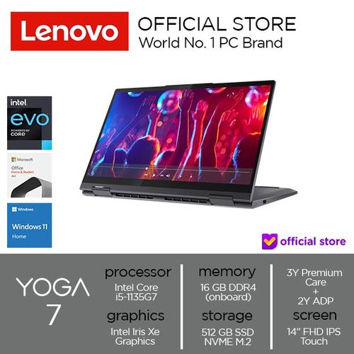[EZO.2000613] Lenovo Yoga 7 14ITL5 Core i5-1135G7 16GB 512SSD Win OHS