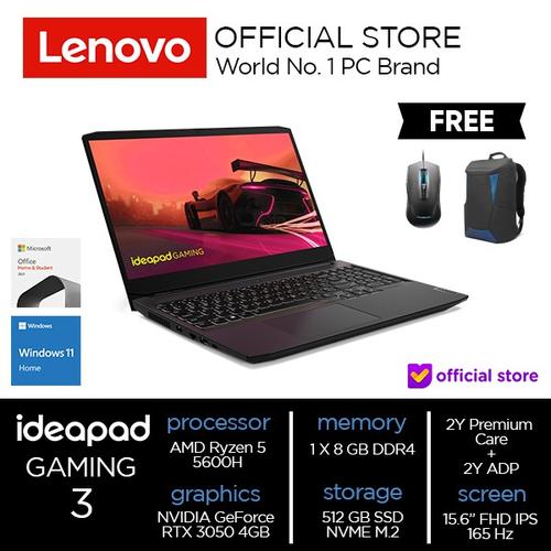 [EZO.2000623] Lenovo IdeaPad Gaming 3 Ryzen5 5600H8GB 512SSD RTX 3050 4GB (Dwicky)