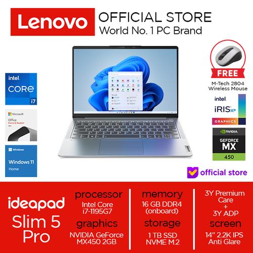 [EZO.2000648] Lenovo IdeaPad Slim5i Pro 14ITL6 Core i7-1195G7 16GB 1T SSD MX450 2GB