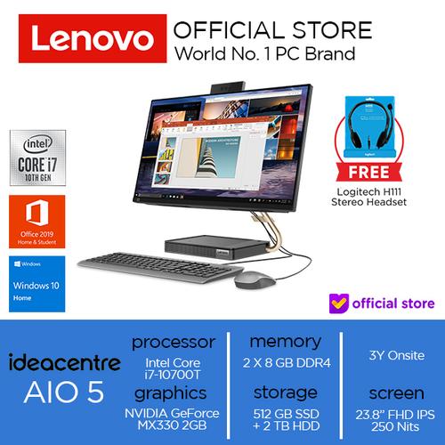 [EZO.2000673] Lenovo IdeaCentre AIO 5 Core i7-10700T 16GB 512SSD+2T HDD MX330
