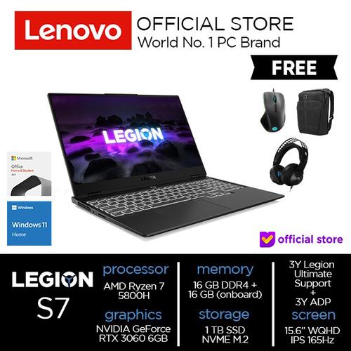 [EZO.2000682] Lenovo Legion S7 15ACH6 AMD Ryzen 7 5800H 32GB 1TB SSD RTX3060 W11 OHS