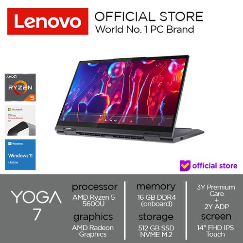 [EZO.2000711] Lenovo Yoga 7 14ACN6 Ryzen 5 5600U 16GB 512SSD W10 OHS