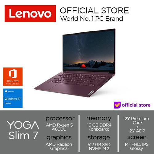 [EZO.2000746] Lenovo Yoga Slim 7 Ryzen 5 4600U 16GB 512 SSD AMD Radeon W10 OHS