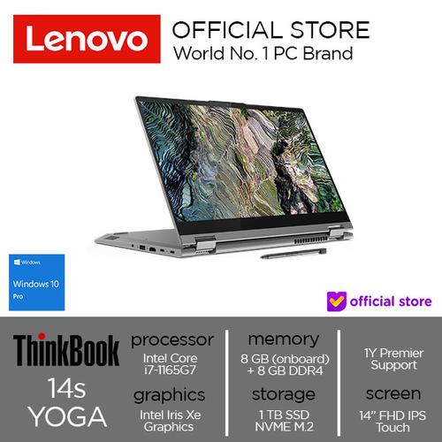 [EZO.2000781] Lenovo ThinkBook 14s Yoga ITL Core i7-1165G7 16GB 1T SSD Win 10 Pro