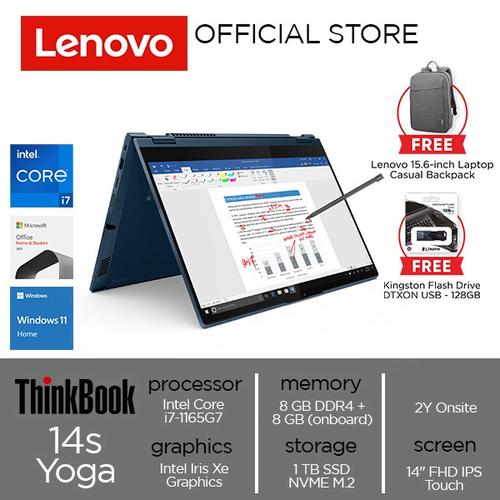 [EZO.2000782] Lenovo ThinkBook 14s Yoga Core i7-1165G7 16GB 1T SSD Win 11 OHS
