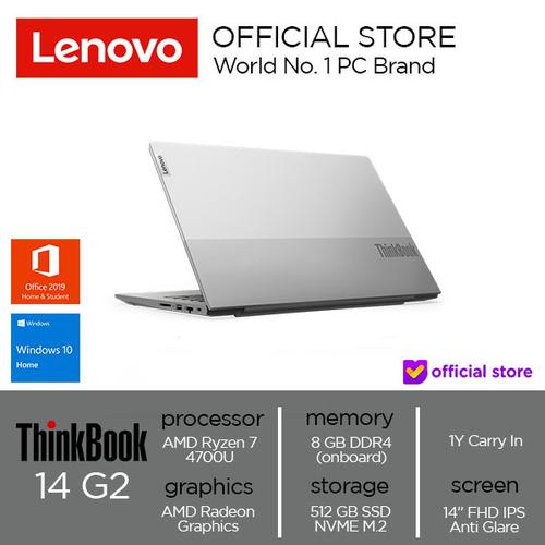 [EZO.2000794] Lenovo ThinkBook 14 G2 ARE Ryzen 7 4700U 8GB 512SSD W10 OHS