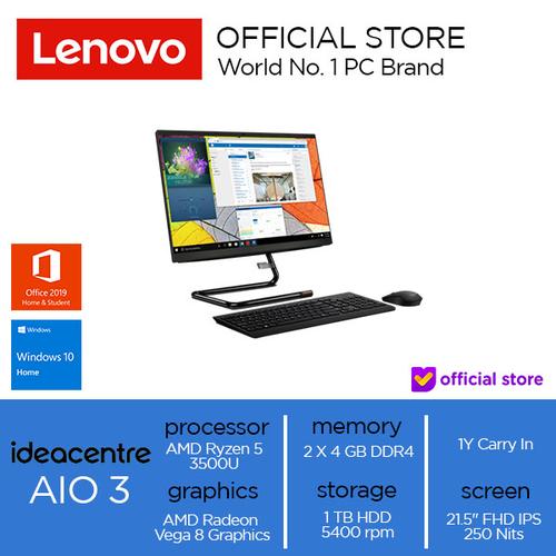 [EZO.2000804] Lenovo IdeaCentre AIO 3 22ADA05 Ryzen 5 3500U 8GB 1T HDD W10 OHS