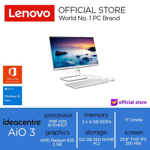 [EZO.2000816] Lenovo IdeaCentre AIO 3 Core i5-10400T 8GB 512SSD Radeon 625 W10 OHS