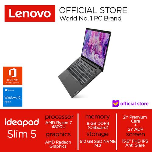 [EZO.2000835] Lenovo Ideapad Slim 5 15ARE05 Ryzen 7 4800U 8GB 512SSD Win10 OHS 15"