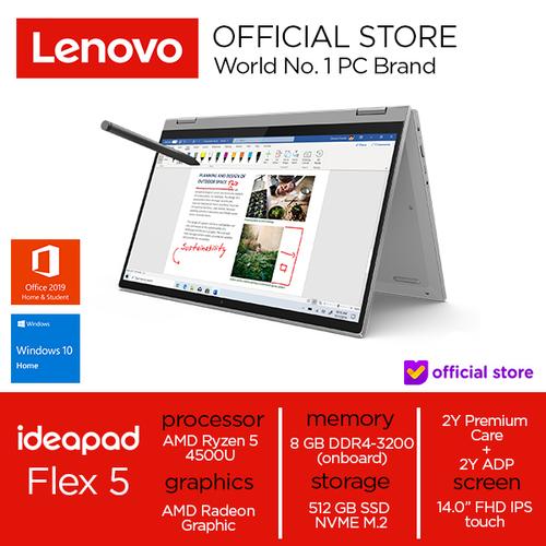 [EZO.2000840] Lenovo IdeaPad Flex 5 14ARE05 Ryzen 5 4500U 8GB 512 SSD Win10 +OHS