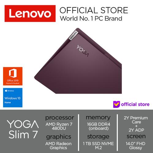 [EZO.2000856] Lenovo Yoga Slim 7 AMD Ryzen 7 4800U 16GB 1T SSD Win10 OHS