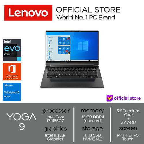 [EZO.2000883] Lenovo Yoga Slim 9i i7-1165G7 16GB 1TBSSD WIN10+OHS Touch (82D10013ID)