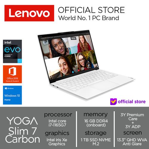 [EZO.2000885] Lenovo Yoga Slim 7i Carbon i7-1165G7 16GB 1TBSD WIN10+OHS (82EV0019ID)