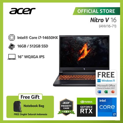 [EZO.2100025] ACER NITRO V 16 ANV16-71-73GB 16" WUXGA IPS INTEL CORE i7-14650HX 16GB 512GB NVIDIA GEFORCE RTX 4060