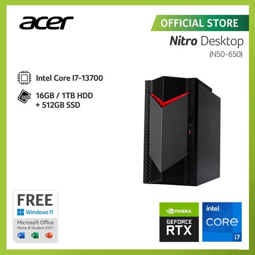 [EZO.2100131] ACER DESKTOP NITRO 50 N50-650 /I7-13700/16GB /1TB+512GB/ RTX4060