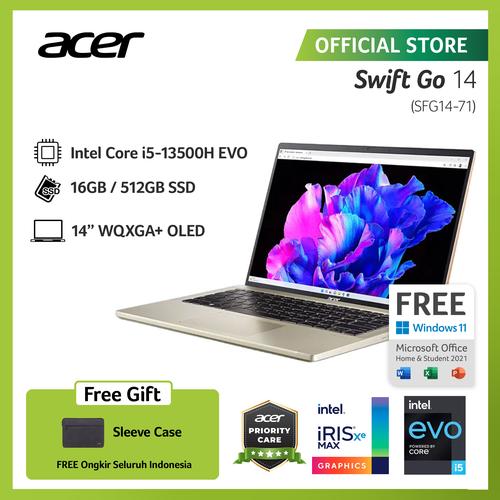 [EZO.2100160] ACER SWIFT GO 14 OLED SFG14-71-59WX 14 INTEL GEN 13 i5-13500H 16G 512G