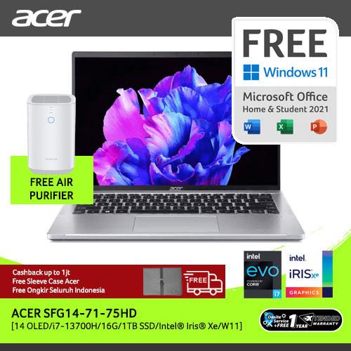 [EZO.2100174] ACER SWIFT GO 14 OLED SFG14-71-75HD 14 INTEL GEN 13 i7-13700 16GB 1TB