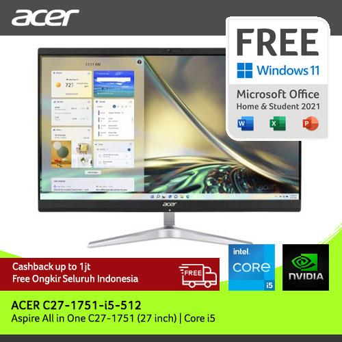 [EZO.2100183] Acer Aspire All in One C27-1751-i5-512/27'' Core i5 [DQ.BJCSN.001]