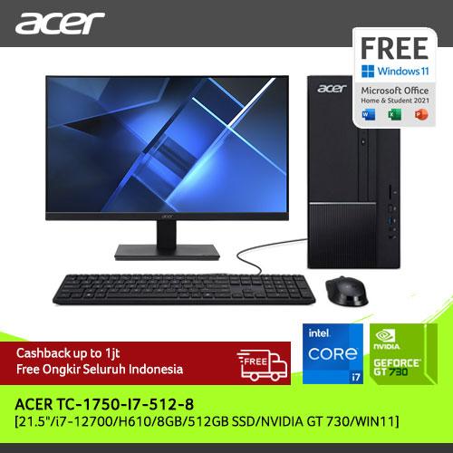 [EZO.2100193] ACER ASPIRE TC 1750 GEN 12 i7-12700 RAM 8GB 512GB SSD 21.5"