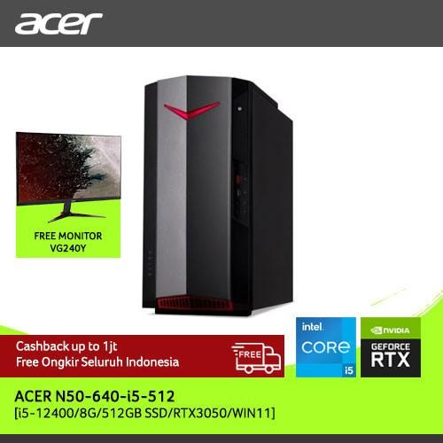 [EZO.2100219] ACER DESKTOP NITRO 50 N50-640 INTEL i5-12400 8G 512G RTX3050 WIN 11