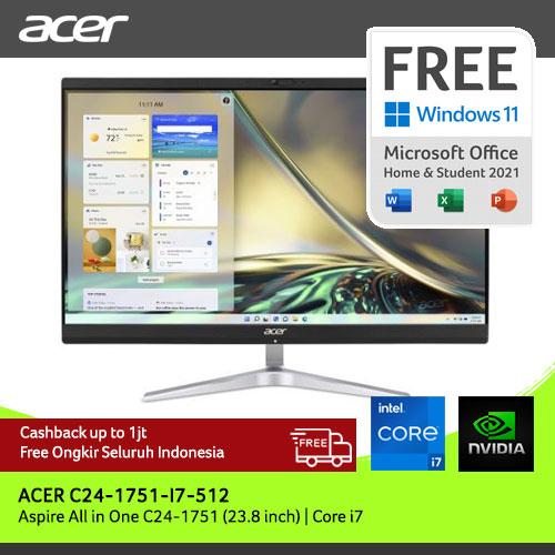 [EZO.2100221] ACER ASPIRE ALL IN ONE C24-1751-I7-512 (23.8") 12th Gen Intel Core i7