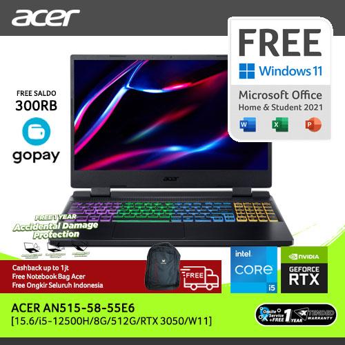 [EZO.2100224] (TUKAR TAMBAH) ACER AN515-58-55E6 15.6 INTEL GEN12 i5-12500H 8G 512G