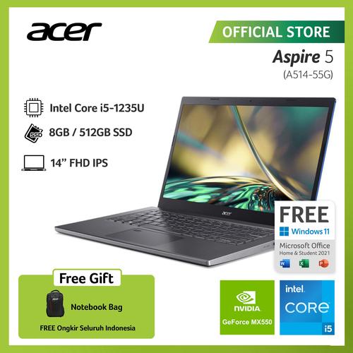 [EZO.2100235] ACER LAPTOP ASPIRE 5 A514-55G-53SH 14" INTEL GEN12 i5-1235U 8GB 512GB
