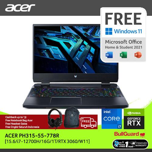 [EZO.2100254] ACER PH315-55-778R [15.6/i7-12700H/16G/1T/RTX 3060/W11] NH.QGPSN.002