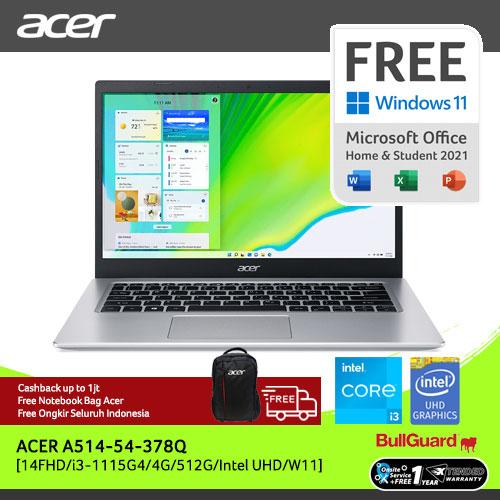 [EZO.2100258] ACER ASPIRE 5 A514-54-378Q [14FHD/i3-1115G4/4G/512G/Win 11] NXA24SN004
