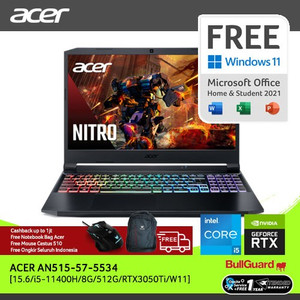 [EZO.2100282] ACER AN515-57-5534 [15.6"/i5-11400H/8G/512G/RTX3050Ti/WIN11]NHQEQSN003