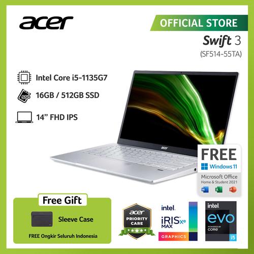 [EZO.2100307] ACER SF314-511-54Y9 [14FHD/i5-1135G7/16G/512G/EVO/Win11] NXABNSN00C