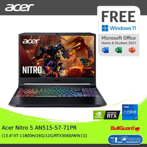 [EZO.2100324] ACER AN515-57-71PR [15.6"/i7-11800H/16G/12G/RTX3060/WIN11]NH.QEUSN.002