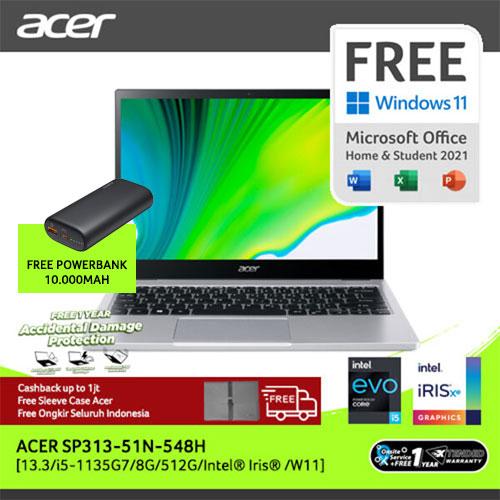 [EZO.2100350] ACER SP313-51N-548H [13.3"/i51135G7/8GB/512GB/W11+OHS/SLR]NX.A9VSN.006