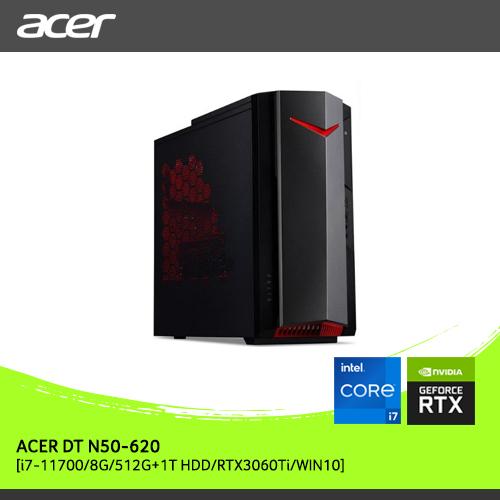 [EZO.2100361] ACER DT N50-620 [i7-11700/8G/512G+1T HDD/RTX3060Ti,/WIN10] DGE2DSN001