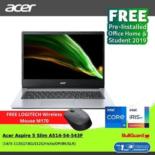 [EZO.2100383] ACER A514-54-543F NXA28SN002 FREE LOGITECH Wireless Mouse M170
