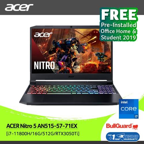 [EZO.2100402] ACER Nitro 5 AN515-57-71EX [i7-11800H/RTX3050Ti]NH.QD9SN.001
