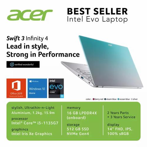 [EZO.2100424] ACER Swift 3 infinity 4 SF314-511-58SN [i5-1135G7] BLUE NX.ATQSN.004