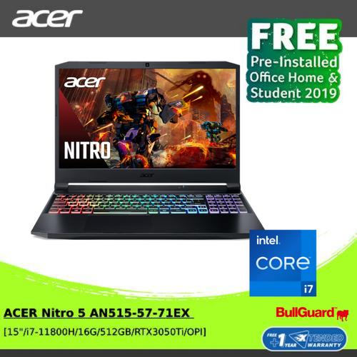 [EZO.2100427] ACER Nitro 5 AN515-57-71EX [i7-11800H/16G/512G/RTX3050Ti] NH.QD9SN.001