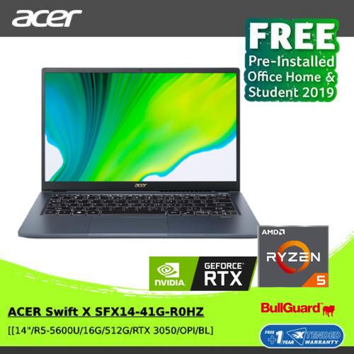 [EZO.2100429] ACER Swift X SFX14-41G-R0HZ [R5-5600U/16GB/RTX 3050] Blue NX.AU2SN.002