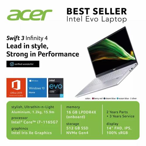 [EZO.2100435] ACER Swift 3 Infinity 4 SF314-511-57FH I5-1135G7/16G SLVR NX.ABNSN.006
